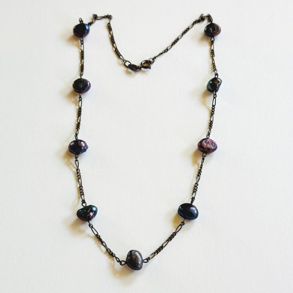 Silpada Jewelry - Silpada Italy Necklace Freshwater Pearl Tahitian peacock Sterling Silver .925